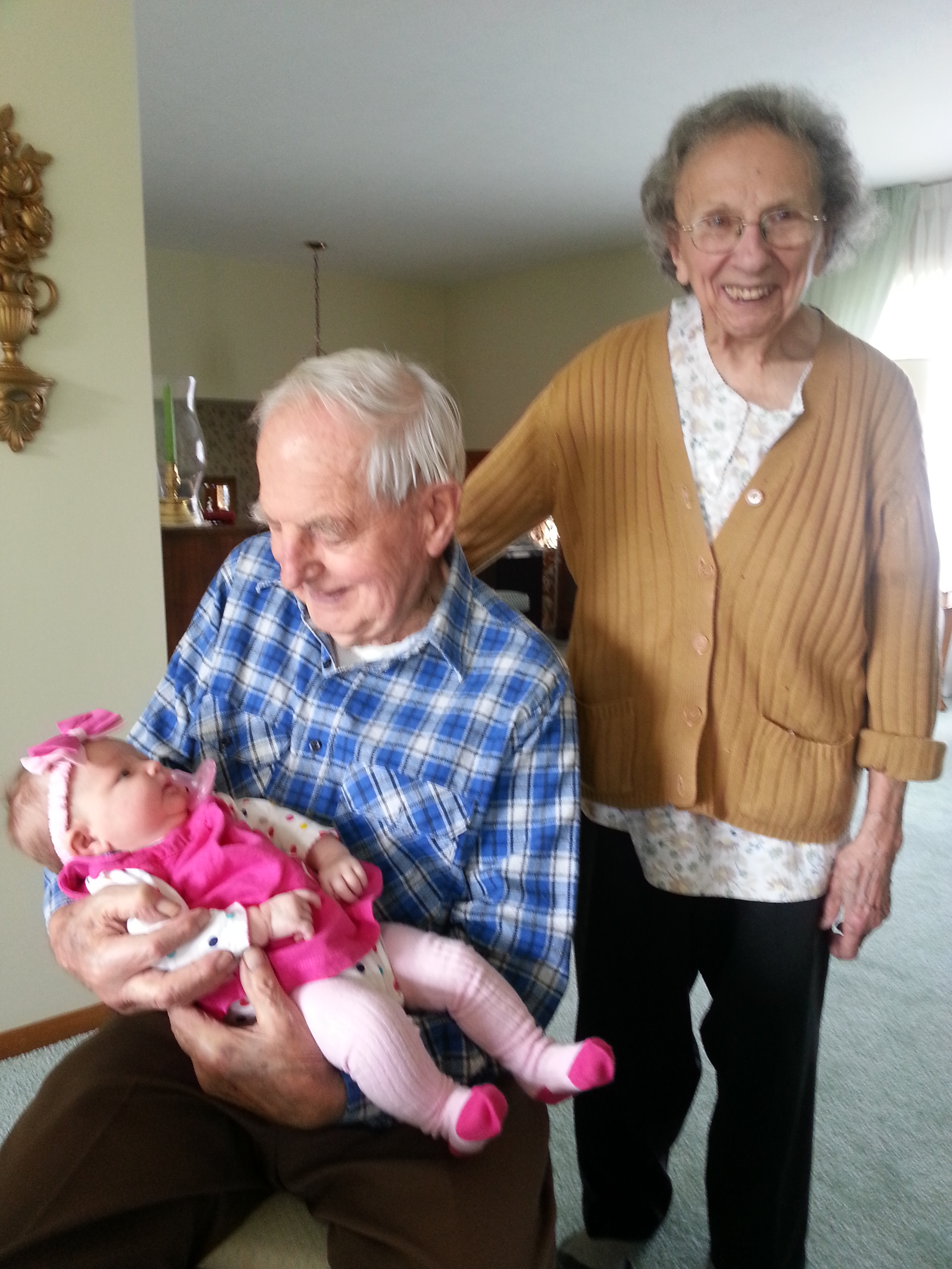 Makenzie's GREAT grandparents.  What a lucky lady she is to have 6 grandparents!